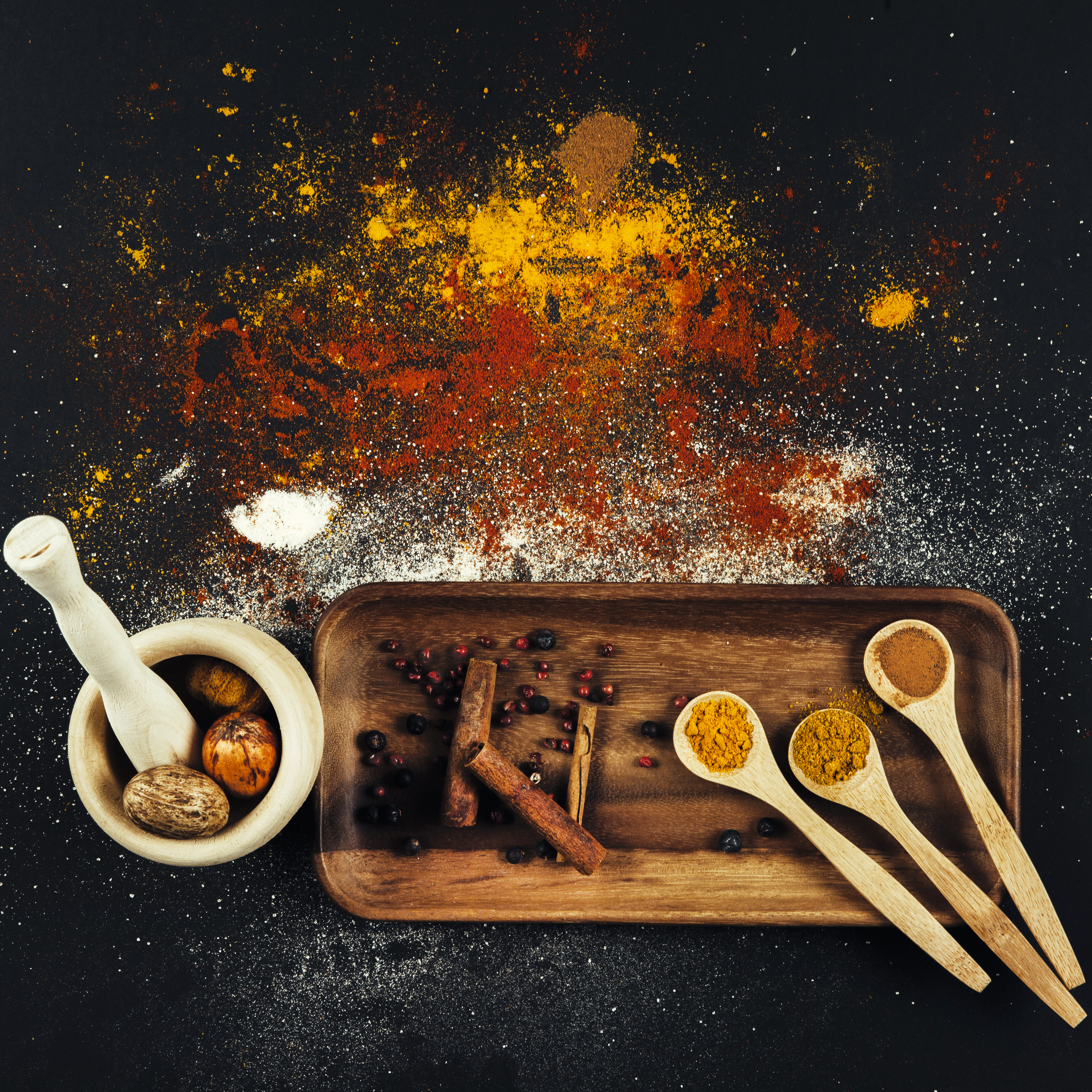 Indian spice market - colorful display of authentic spices and masalas from traditional vendors